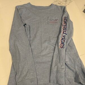 Vineyard Vines womens Light Blue Long Sleeve Tee